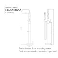 Vòi sen tắm gắn bồn EuroKing EU-51002-1