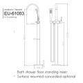 Vòi sen tắm gắn bồn EuroKing EU-61003