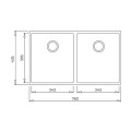 Chậu rửa Teka Square 2B 760 TG 115260024