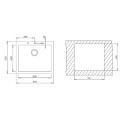 Chậu đá lắp nổi 1 hộc rửa Teka FORSQUARE 50.40 TG 115230005