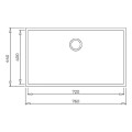 Chậu đá lắp âm 1 hộc rửa Teka SQUARE 72.40 TG 115230015