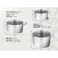 Bộ 3 nồi inox liền khối Kalite KCS366