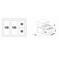 Thùng rác âm tủ Blanco Select 60/4 Organ 4 ngăn 520783
