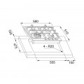 Bếp gas âm tủ Franke FS6416
