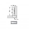 Bản lề CUCINA LEGATO 334.00.061 mạ niken, sáng