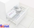 Giá xoong nồi, bát đĩa đa năng nan dẹt inox mờ Kit Plus BM VIP.70