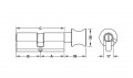 Ruột Khóa Nhà Vệ Sinh 91mm Hafele 916.64.952