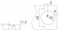 Bản lể cài giảm chấn thép 105 độ trùm ngoài IMUNDEX 7173106