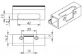 Bản lề cài giảm chấn thép cho khung nhôm 105 độ trùm nửa IMUNDEX 7172103