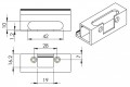 Bản lề cài giảm chấn thép cho khung nhôm 105 độ lọt lòng IMUNDEX 7171104