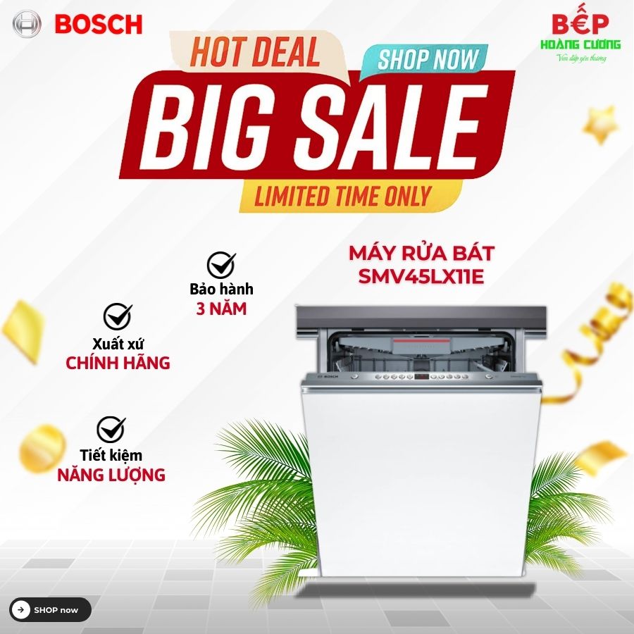 Máy rửa bát BOSCH SMV45LX11E Serie 4